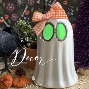 Halloween Ceramic Ghost With Assorted Color “LED LIGHTS